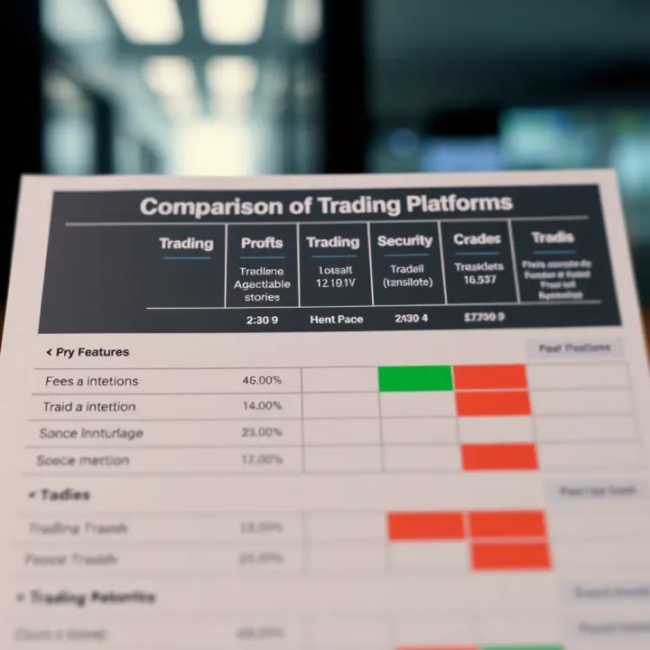 Comparison chart of trading platforms highlighting fees, security, and features