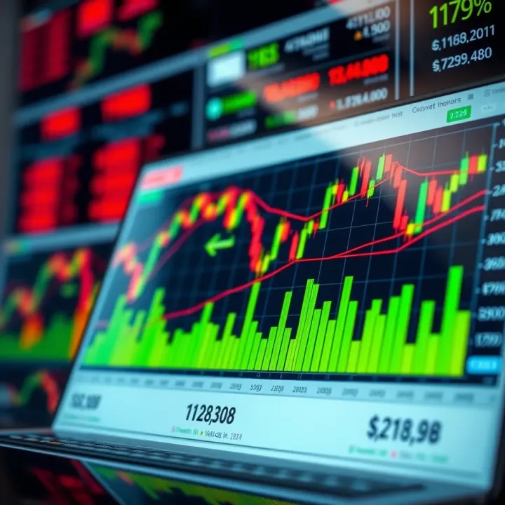 Chart illustrating financial market risks and strategies related to binary options investment