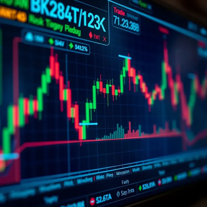 Graph showing binary options trading strategies with risk management indicators