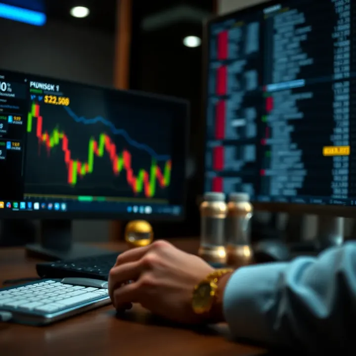 Illustration of strategies and risk management in binary options trading