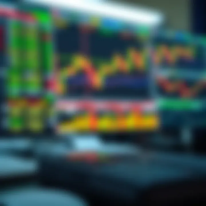 Illustration of forex trading strategies with charts, indicators, and digital resources for learning