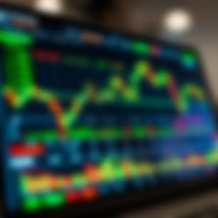 Chart showing binary options trading trends and risk management in Colombia