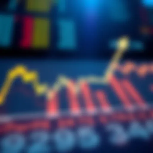 Binary Options Trading Trends Visualization Graph showing upward and downward trends representing binary options trading decisions