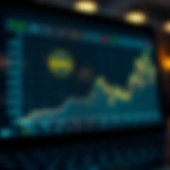 Graph showing growth of investments through copy trading on a digital platform