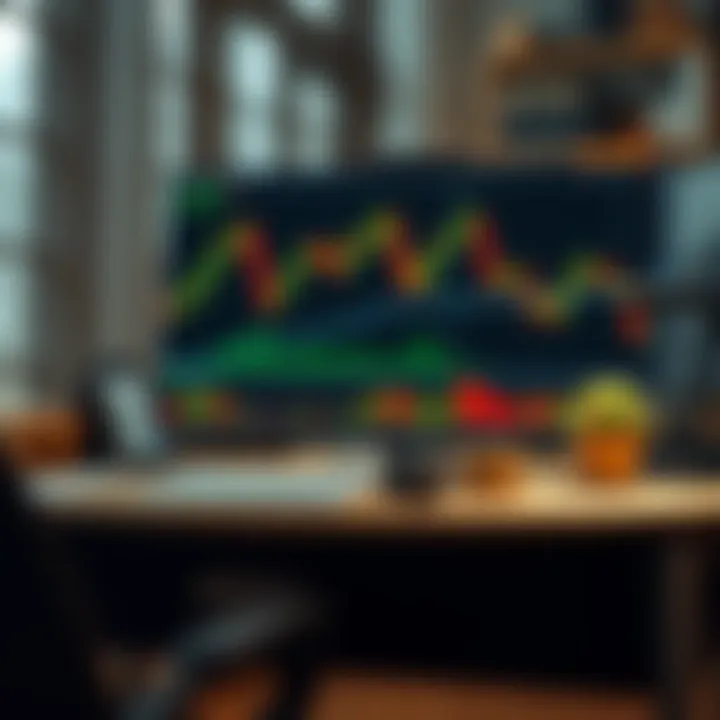 Conceptual illustration of currency trading strategies with financial graphs and risk analysis