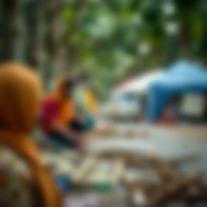 Illustration highlighting community involvement and institutional coordination in disaster risk reduction efforts