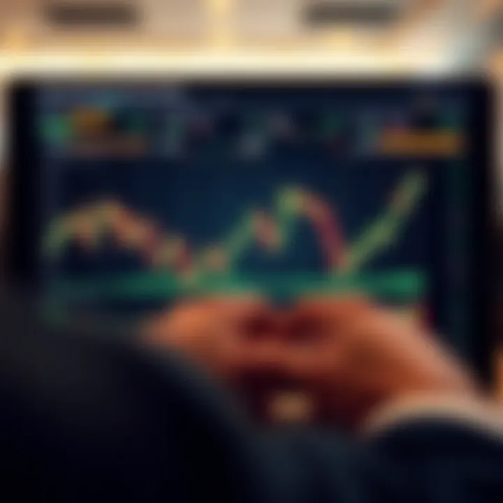 Graphical depiction of interpreting economic data for investment decision making