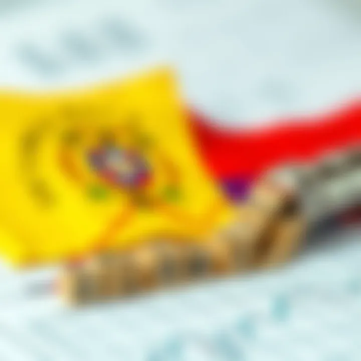 Graph showing regulatory framework of binary options in Colombia with legal documents and Colombian flag in the background