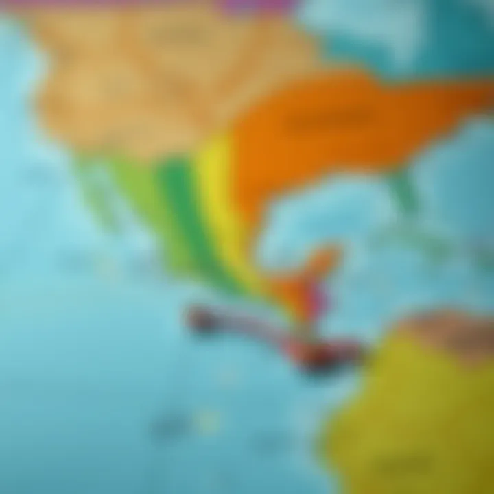 Map Highlighting Different Natural Hazard Risk Zones Map showing various types of natural hazards such as floods, earthquakes, and hurricanes with risk zones highlighted