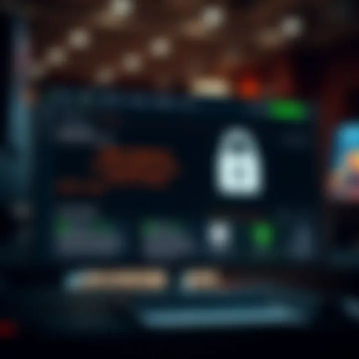 Graphical interface highlighting key features and security measures of Opciones Binarias TV for safe binary options trading