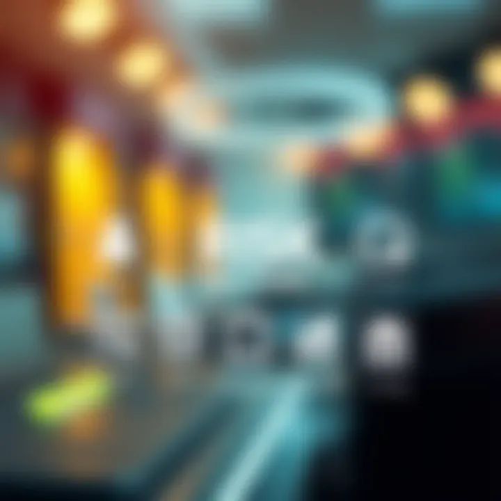 Illustration of risk factors affecting an organization with icons representing threats and opportunities