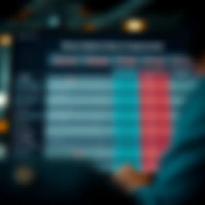 Comparison chart showing top recommended brokers offering binary options demo accounts with key features