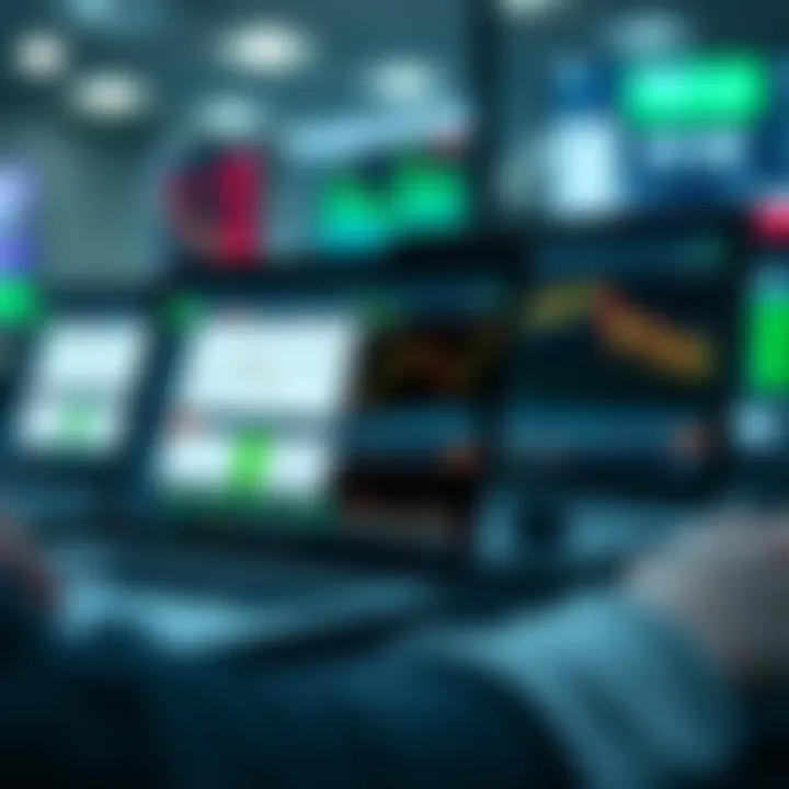 Learning Resources for Free Trading Course PDF Graphic of digital devices displaying trading platforms and educational content for learning trading