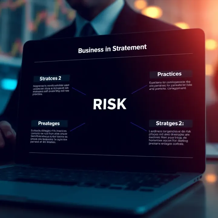 Diagram illustrating key business risk management strategies and best practices