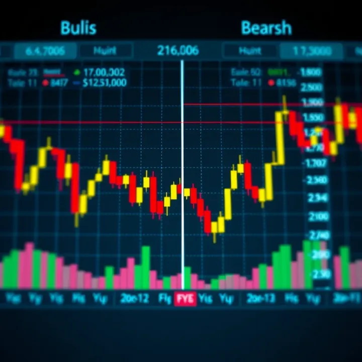 Visual comparison of bullish and bearish candlestick patterns highlighting market trend signals