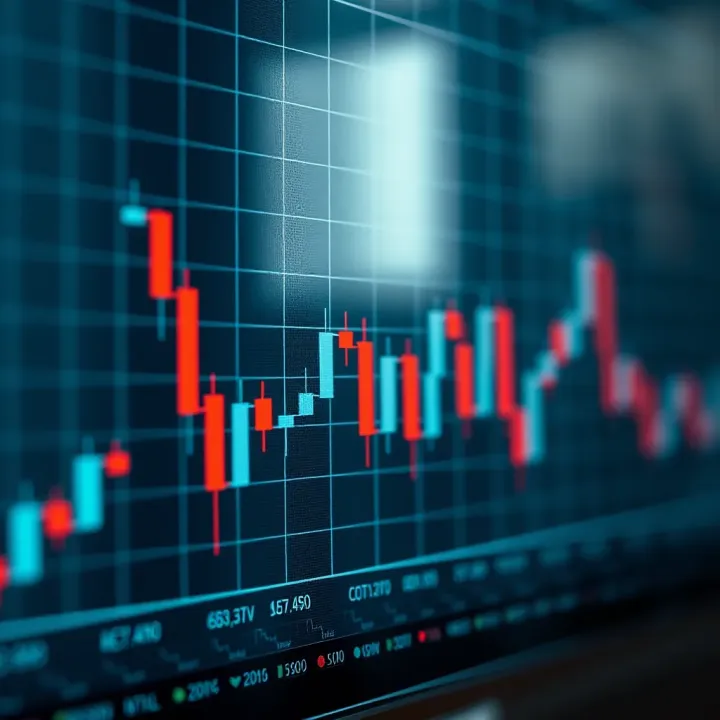 Graph depicting trend continuation and reversal signals through candlestick formations for improved investment decisions in the Colombian market