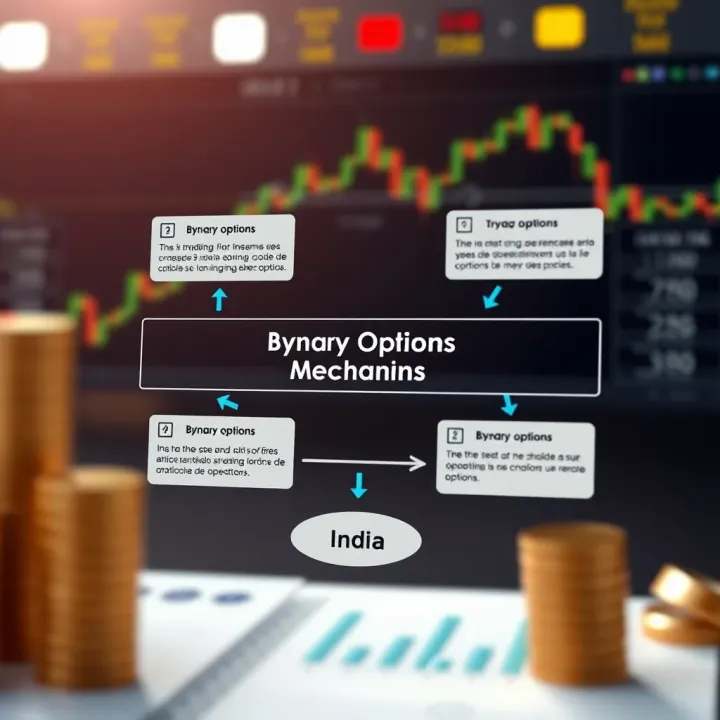 Diagram illustrating the fundamental concept and operation of binary options trading in financial markets