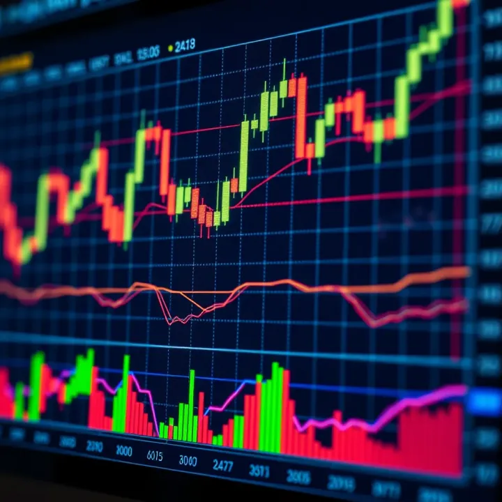 Chart displaying various candlestick patterns used in trading analysis