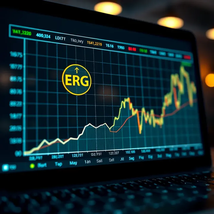Graph showing growth of investments through copy trading on a digital platform