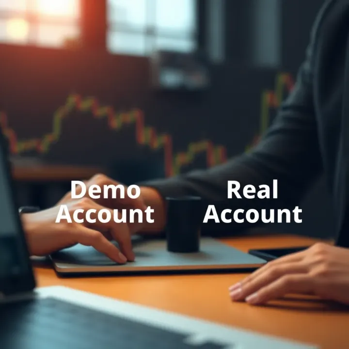 Comparing Demo and Real Account Advantages in Binary Options Visual comparison of real account versus demo account benefits in binary options trading