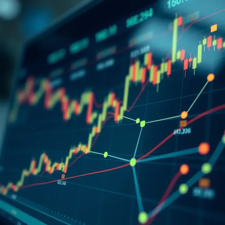 Graph showing automated trading connections between novice investors and experienced traders