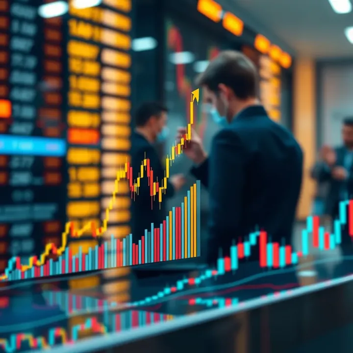 Graph showing an investor replicating trades from a successful trader on a digital platform