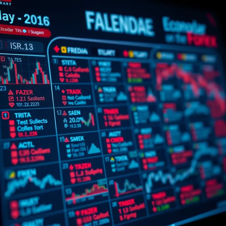Calendar displaying economic events and indicators relevant to Forex trading