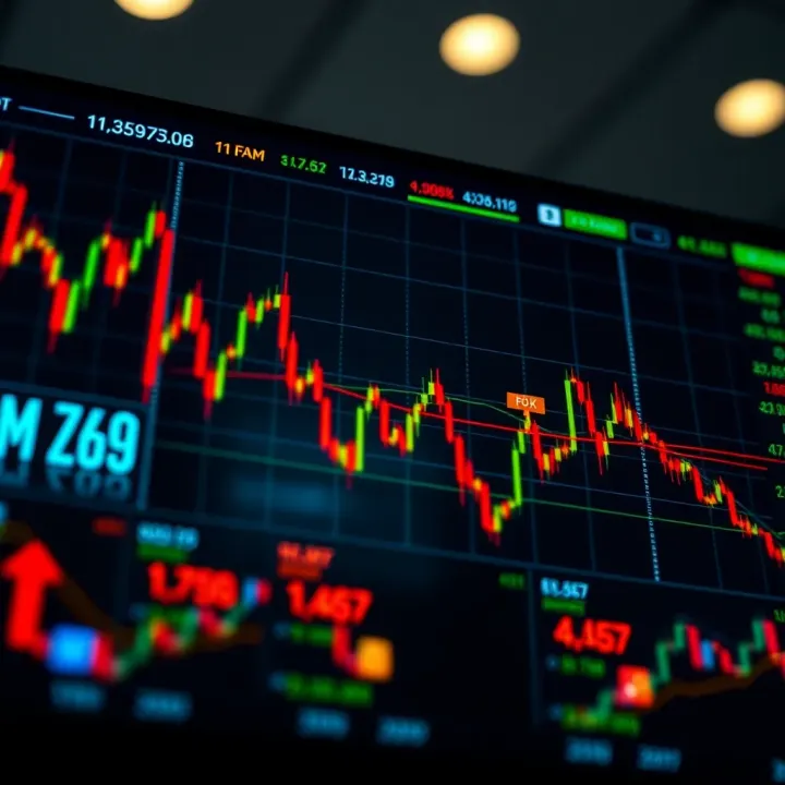Graphical representation of major economic news effects on currency exchange trends