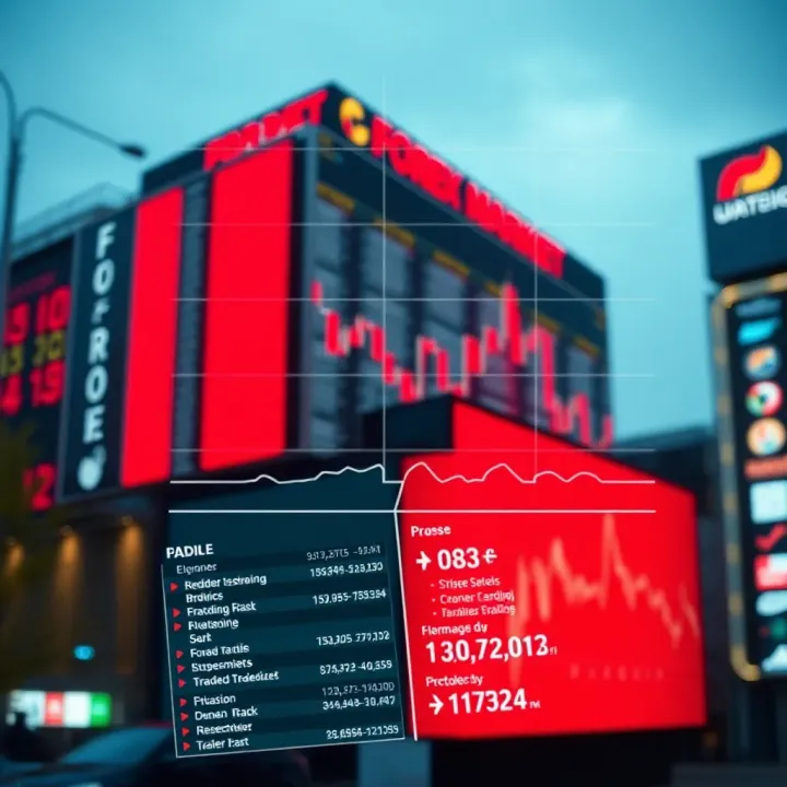Diagram illustrating forex market participants and trading elements
