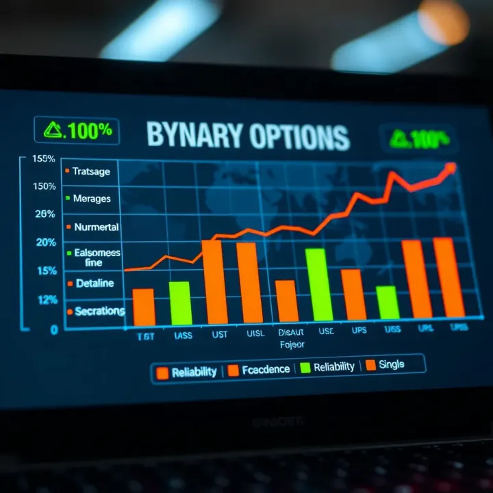 Graph showing the comparison of binary options brokers based on reliability and user ratings