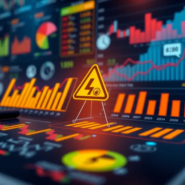 Graphic representation of hazard assessment using color-coded symbols and charts