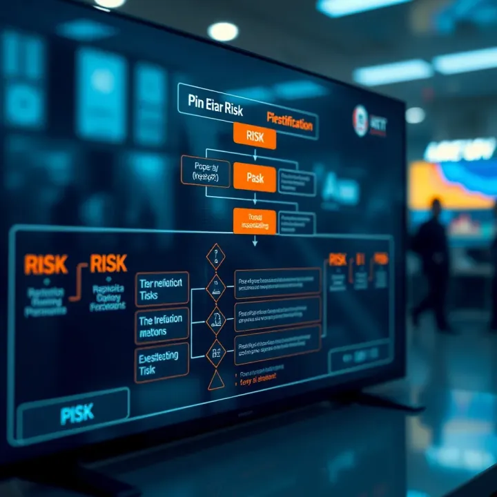 Risk Identification, Evaluation, and Mitigation Techniques in Organizations Flowchart showing risk identification, assessment, and mitigation methods in corporate settings