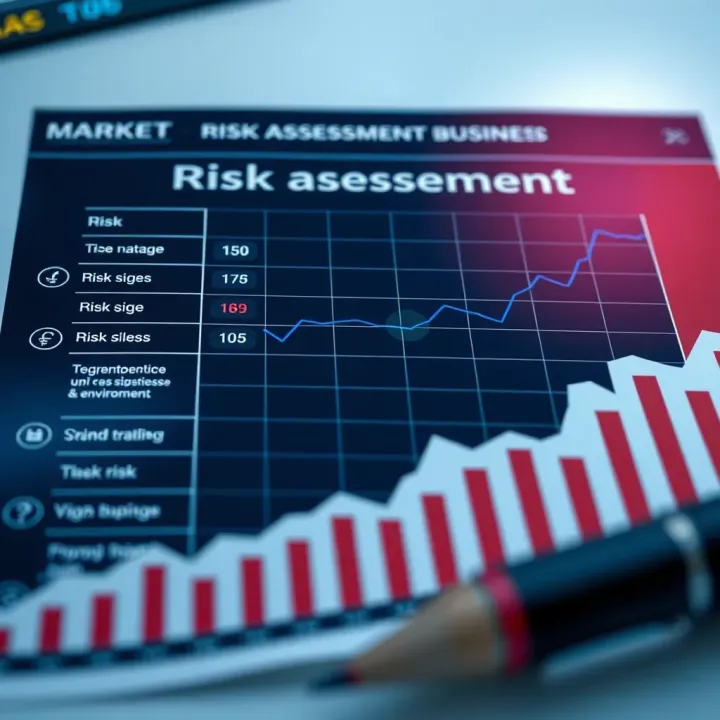 Risk assessment chart showing different levels of risk and their impact on a business environment