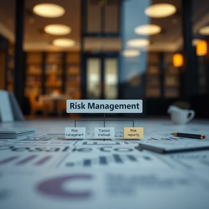 Diagram illustrating key components and flow of risk management in organizations