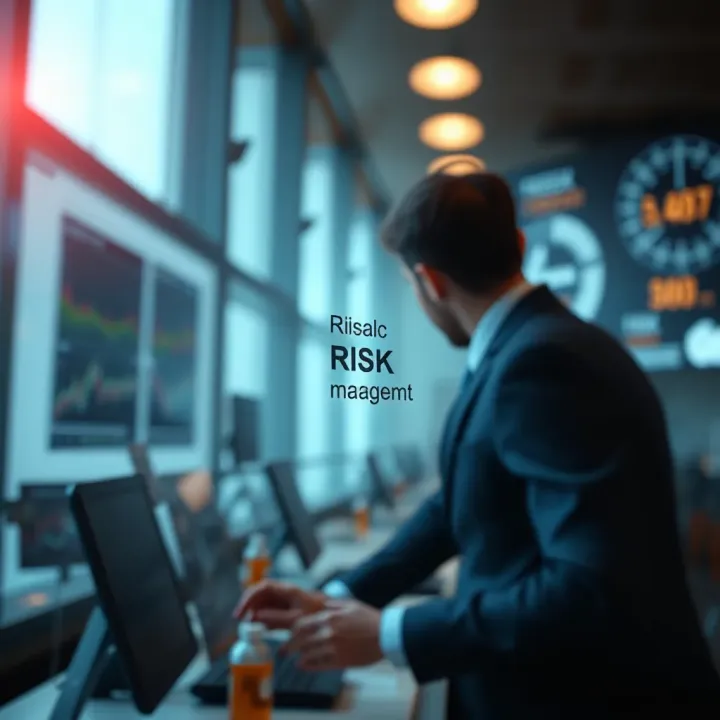 Diagram illustrating risk management cycle with identification, analysis, and control steps