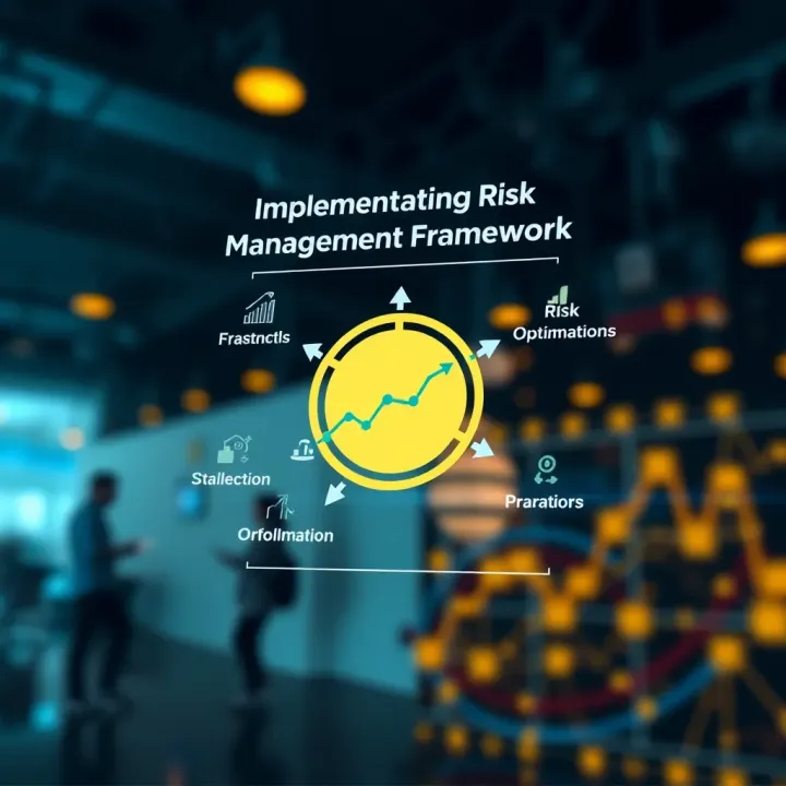 Flowchart illustrating the implementation and optimization cycle of a risk management framework