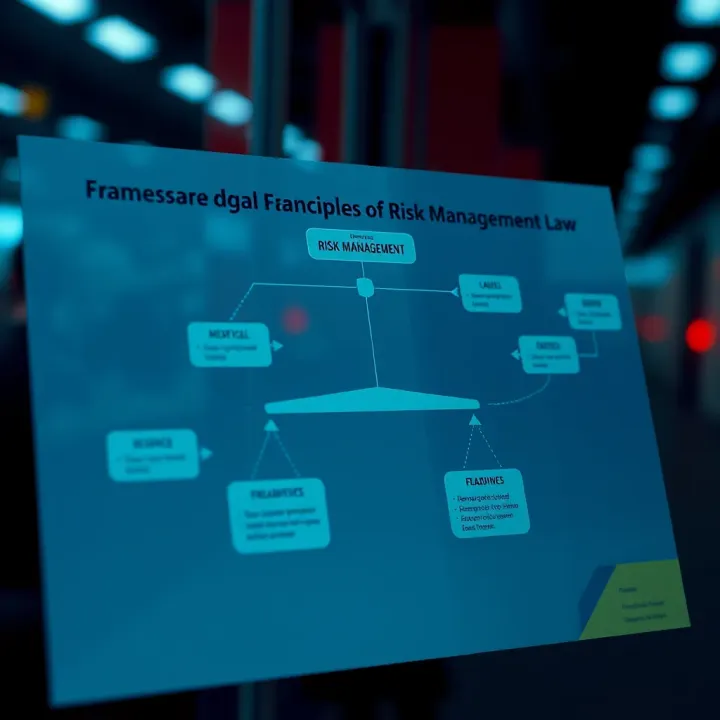 Diagram illustrating the legal framework and key principles of risk management law