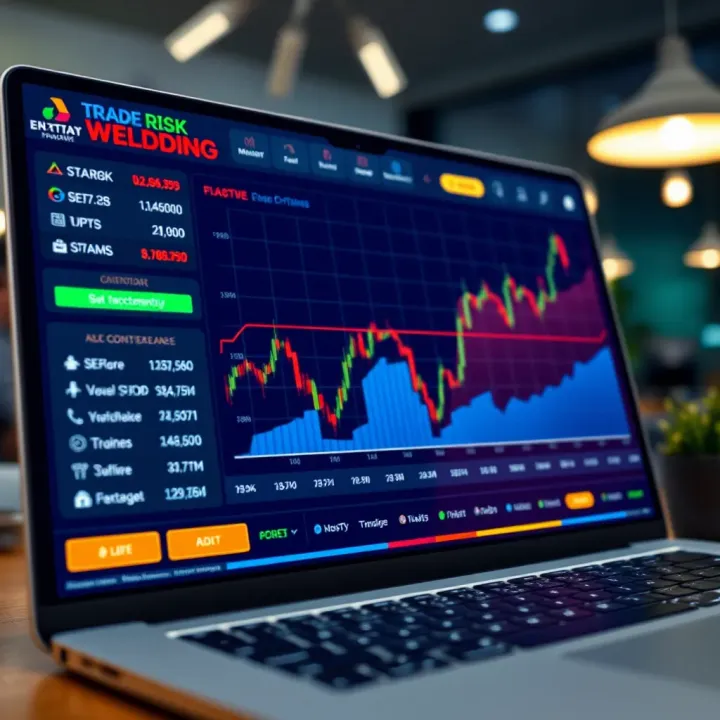 Digital interface displaying risk management tools and legal regulations for trading