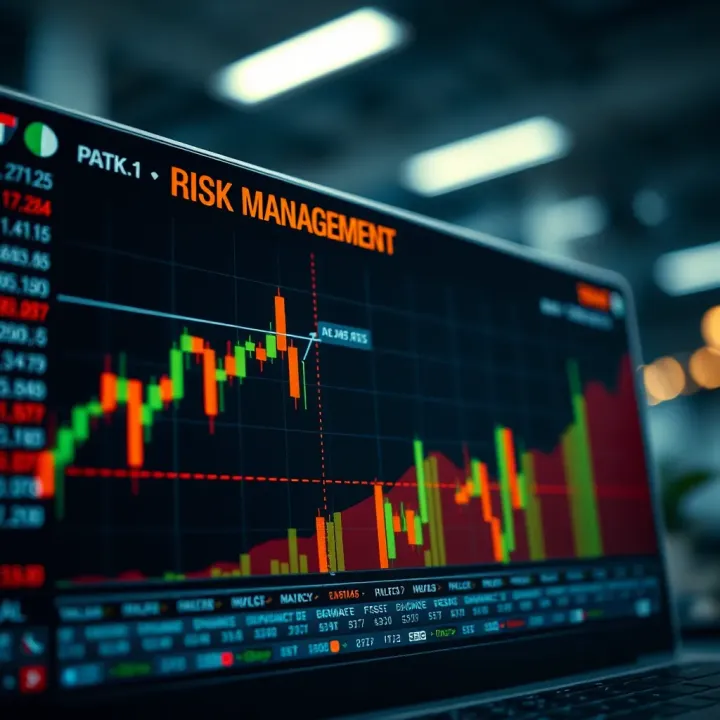 Graph showing risk management strategies optimizing trading capital