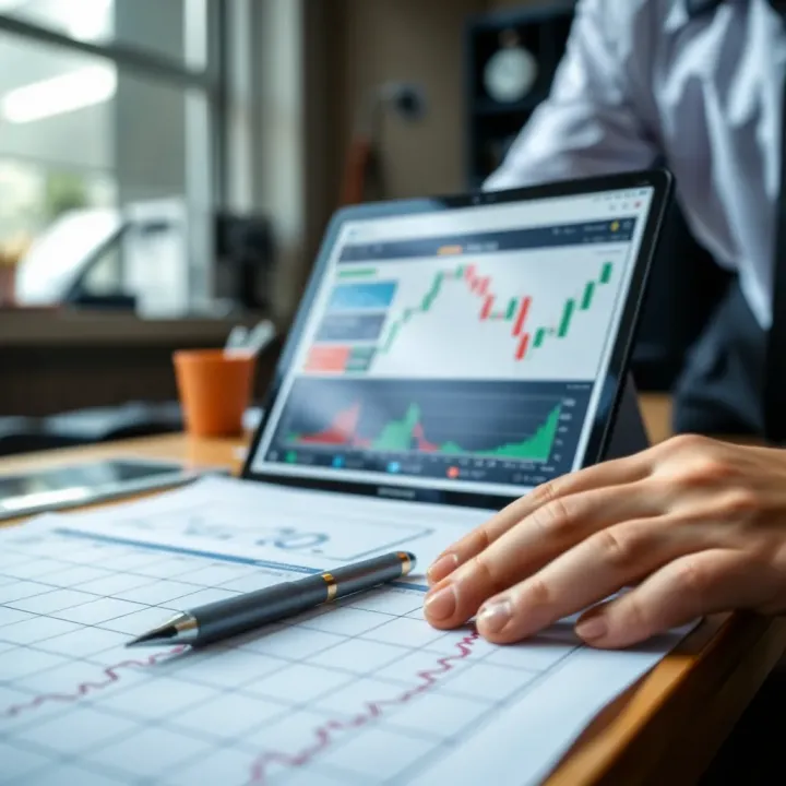 Diagram illustrating key tools and risks involved in swing trading within financial markets