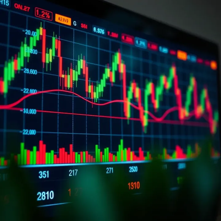Key Technical Indicators for Market Analysis Graph displaying key technical indicators such as RSI and moving averages for financial market analysis