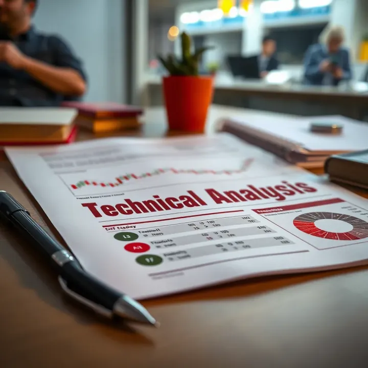 Sample PDF report illustrating technical analysis findings with graphs and key indicators