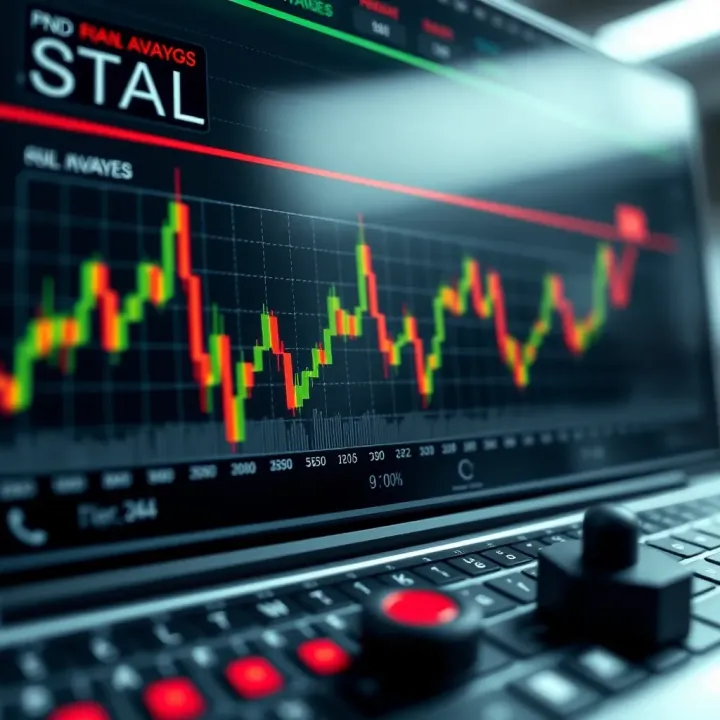 Key Technical Analysis Tools and Indicators Visualized Graphical representation of common technical analysis tools including moving averages and relative strength index