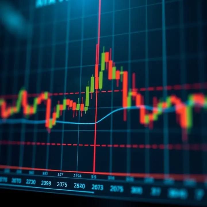 Graph illustrating trend lines and support resistance levels in financial market trading