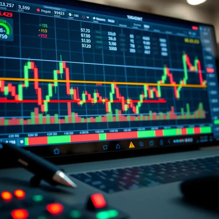 Collection of technical analysis tools including moving averages, RSI indicator, and support-resistance zones on a trading screen